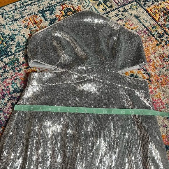 Aidan Mattox Halter Cut Out Maxi‎ Sequin Dress - Picture 13 of 16